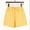 Yellow, variant on lulshou Shorts for Women, Women's Fashion Solid Color Loose Cotton Crepe Casual Wide Leg Shorts