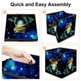 thumbnail image 4 of Starry Sky Frog Foldable Toy Box Storage Cubes Storage Basket with Handle, 10.8"x10.5"x10.6", Large Capacity, 4 of 6