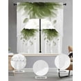 thumbnail image 3 of Modern Sage Green Kitchen Curtains Sets 24 Inch Length with Valance, Gradient Floral Abstract Bohemian White Swag Valances and Tiers Curtain Set Drapes Swag Curtains for Living Room, Bathroom, 3 of 6