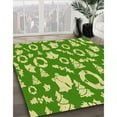 thumbnail image 3 of Ahgly Company Machine Washable Indoor Rectangle Transitional YellowGreen Area Rugs, 7' x 9', 3 of 7
