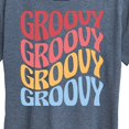 thumbnail image 3 of Instant Message - Wavy Groovy Stacked - Women's Short Sleeve Graphic T-Shirt, 3 of 6