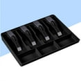 thumbnail image 5 of Homoyoyo Heavy Duty Cash Drawer with 4 Bill and 3 Compartments, ABS Plastic, Black, 5 of 8