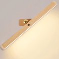 thumbnail image 2 of Wood Mirror Front Light 800mAh Magnetic Mirror Fill Light Bar Wooden LED Makeup Mirror Light 360° Rotatable Bath Mirror Lamp 3-Level Dimmable Dressing Table Touch Night Lamp, 2 of 11