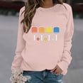 thumbnail image 1 of DPTALR T-Shirt à Manches Longues Col Rond pour Femmes Blouse Ample Imprimée Chandails en Molleton Sans Capuche, 1 of 4