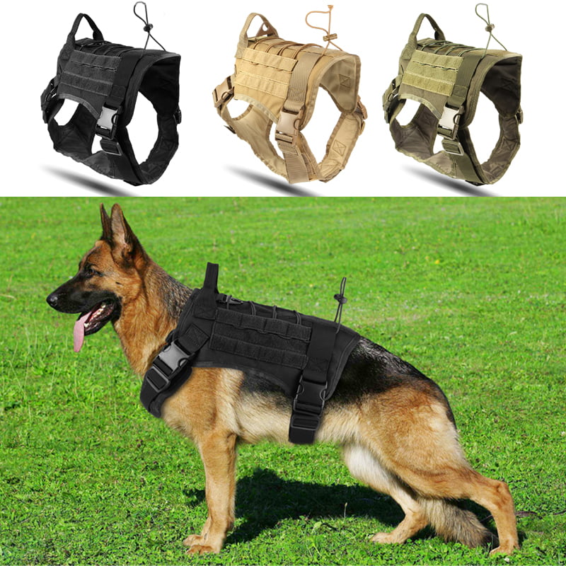 Large Military Working Dog Harness Molle German Shepherd Vest 1000D ...