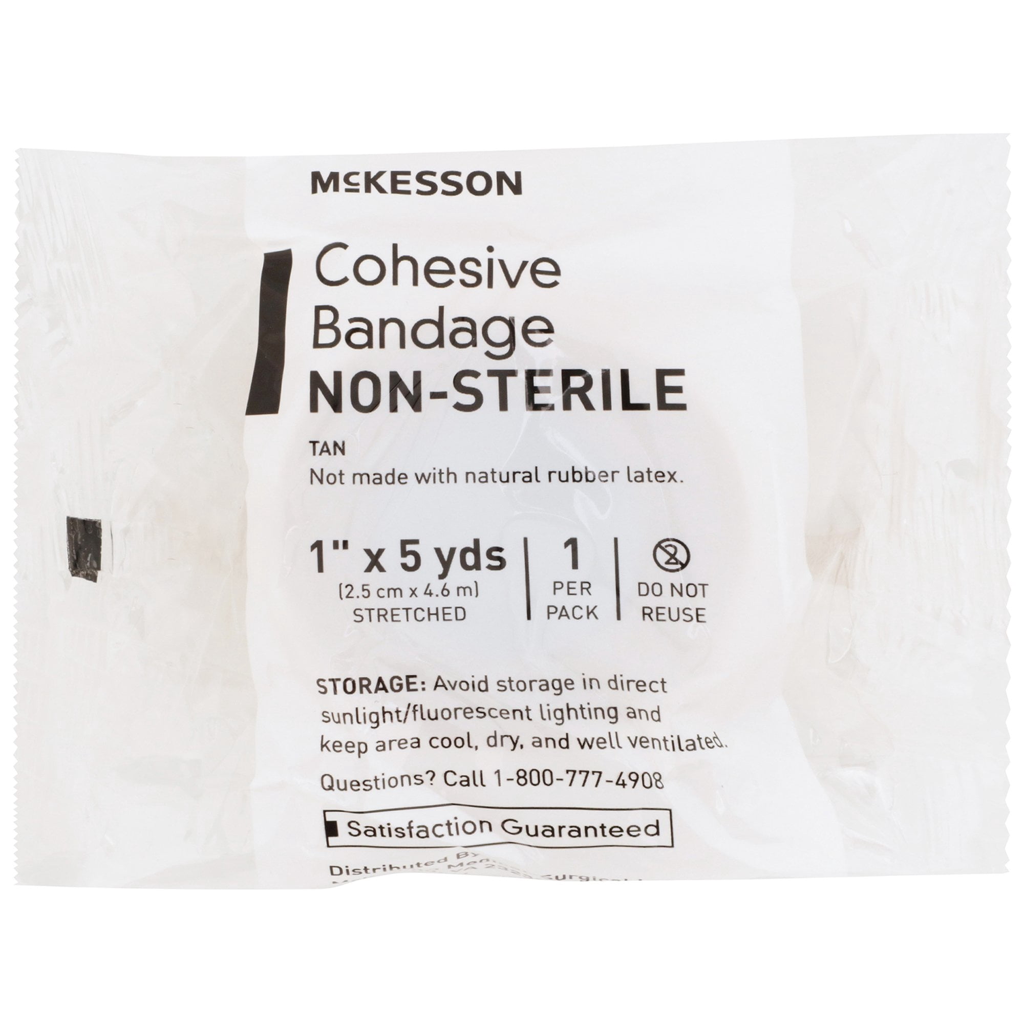 McKesson Cohesive Wound Bandages, Self-Adherent Compression Wrap, 1 in x 5 yd, 1 Count, 30 Packs, 30 Total