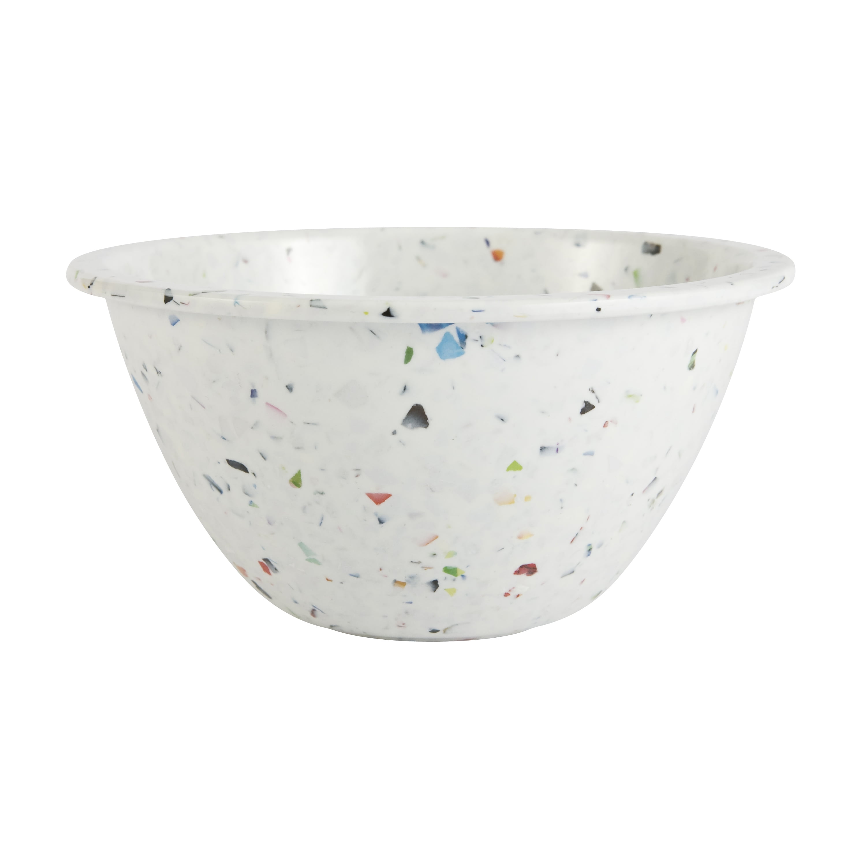 zak designsconfetti recycled plastic cereal bowl white