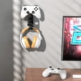 thumbnail image 7 of Universal Acrylic Game Controller Wall Hanger, Dual Gamepad & Headphone Hanger Holder Stand, Wall Mount Organizer for Xbox PS5 PS4 Switch Gaming Controllers & Accessories, 7 of 7