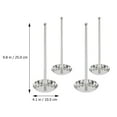 thumbnail image 2 of WEAVILUX 4pcs Silver Stainless Steel Round Oval Long Handle Kitchen Tools for Cooking Baking Making Fried Balls, 2 of 6