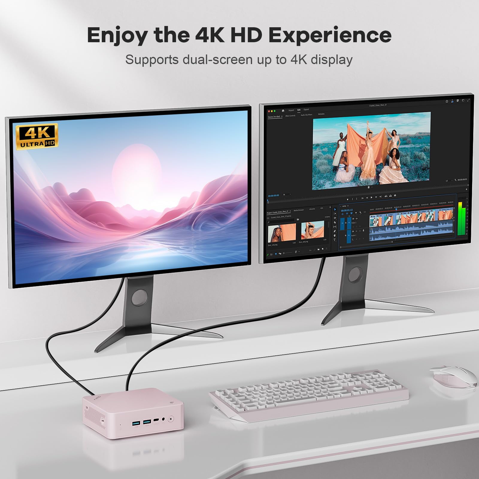 Mini PC Desktop, Desktop PC Pentium 12th Gen N100 (Up to 3.4GHz