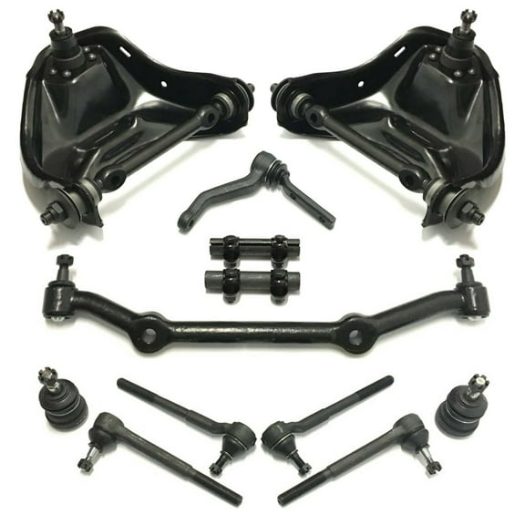 New 12 Pc Complete Suspension Kit Center Link Adjusting Sleeves Inner & Outer Tie Rod Ends Ball Joints Idler Arm Control Arms Fits select: 1983-1995 CHEVROLET S TRUCK, 1995 CHEVROLET BLAZER