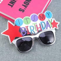 Toddmomy 1Pcs Happy New Year Glitter Eyeglasses Plastic Frame Party Accessory For New Year Party And Birthday Party