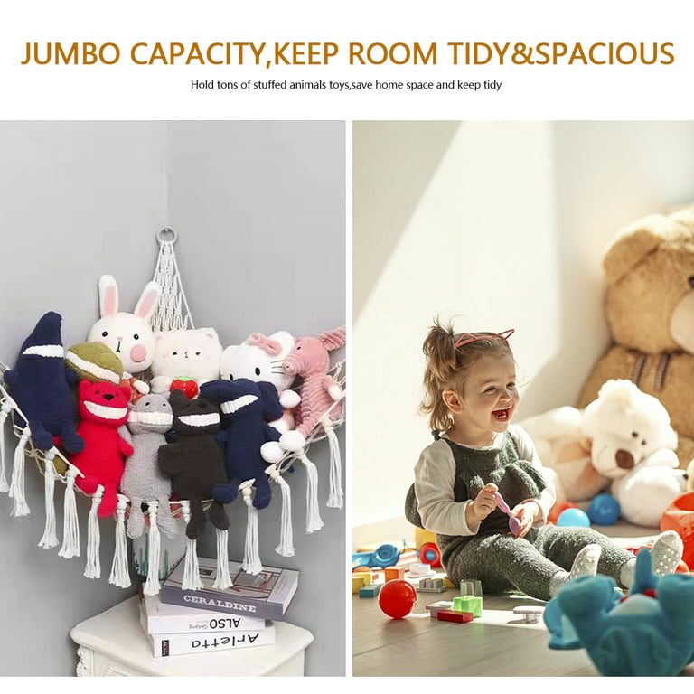 Jumbo Stuffed Animal Hammock Toy Storage Organizer Net For Kids