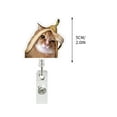 thumbnail image 2 of Ohmyroo Acrylic Badge Reel Cute Cat Expression 2D Design Retractable ID Holder for Daily Use, 2 of 5