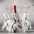 thumbnail image 3 of Candelabro de resina de monja llorando, candelabro, escultura, decoración de Halloween, manualidades de escritorio para el hogar, adornos decorativos, 3 of 7