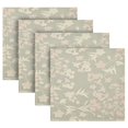 thumbnail image 3 of Iauyy Satin Napkins Set of 1- Floral- Morandi DIY Printing Decoration Cloth Napkin- Easy Care for Home/Party, 3 of 8