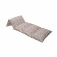 thumbnail image 4 of Colorful Floor Pillow Lounger Cover, Colorful Patterns with Curves Geometry Cheering Creative Ornamental Design, Nap Mat Printed Fabric Case for 5 Pillows, 88" x 27", Multicolor, by Ambesonne, 4 of 5