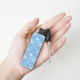 thumbnail image 6 of Keychain 6×3.1×1inpu Leather With Delicate Touch And Strong Recognition Is Used For Daily Travel, Work And Picnic Lightskyblue Moroccan Trellis Hand-Drawn Sketch_4, 6 of 8