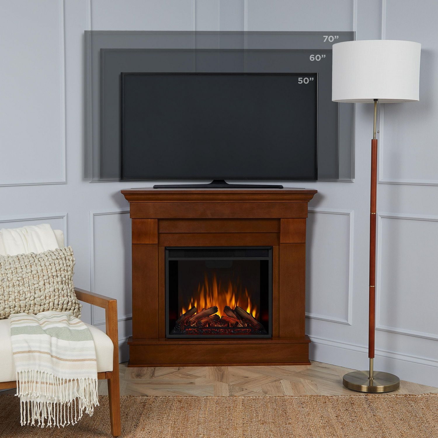 Chateau Corner Electric Fireplace