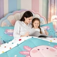 thumbnail image 4 of Manfei Ocean Wildlife Axolotl Full Size Comforter Sets,Kawaii Animals Pattern Bedding Comforter Set,Polkadot Reversible,3 Pieces,1 Comforter and 2 Pillowcases, 4 of 7