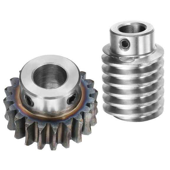 #45 Steel Worm Gear Set 20T 1.5 Module 20:1 Reduction Rate, Right Rotation Drive Gear Box ( Gear-12mm Bore 33 mm OD, Rod 12mm Bore)