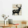 thumbnail image 2 of LHONGY Rustic Cabin Decor Mountain Wildlife Wall Art Bear Eagle Deer Pictures for Living Room Farmhouse Wild Animal Wolf Lodge Canvas Painting 12x16 in, 2 of 5