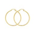 thumbnail image 2 of Medium Diamond Cut Hoop Earrings in 14K Yellow Gold 1 1/2 inch (2.00 mm) for Women, 2 of 5