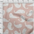 thumbnail image 3 of oneOone Silk Tabby Light Peach Fabric Kawai Sewing Material Print Fabric By The Yard 42 Inch Wide, 3 of 5