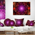 thumbnail image 4 of Designart Purple Glowing Crystals In Space - Floral Throw Pillow - 16x16, 4 of 5
