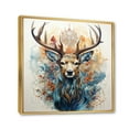 thumbnail image 2 of Designart "Abstracted Antlers of a Deer" Landscapes Floater Framed Wall Art Print, 2 of 7