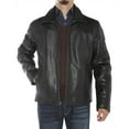 thumbnail image 3 of LN LUCIANO NATAZZI Men's Classic Full Grain Cow Leather Jacket Black, 3 of 5