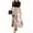 10# Pink, variant on Wedding Guest Dresses For Women Patchwork Elegant Floral Flowy Long Maxi Dress with Belt Short Sleeve Petite Party Summer Dresses Pink XL