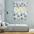 thumbnail image 5 of Blue Tulips Kitchen Curtains Sets for Windows 36 Inch Length, Watercolor Flowers Butterfly Spring Farmhouse Blue Rod Pocket Window Treatments Tier Curtains and Valances Set for Bedroom/Bathroom, 5 of 8