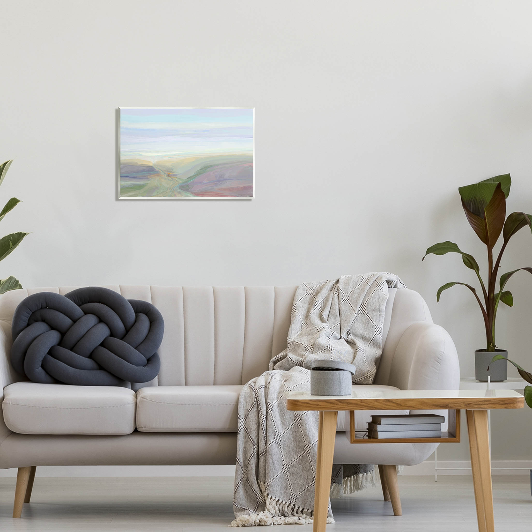 Soft Aerial View Nature Scenery Abstract Graphic Art Unframed Art Print Wall Art