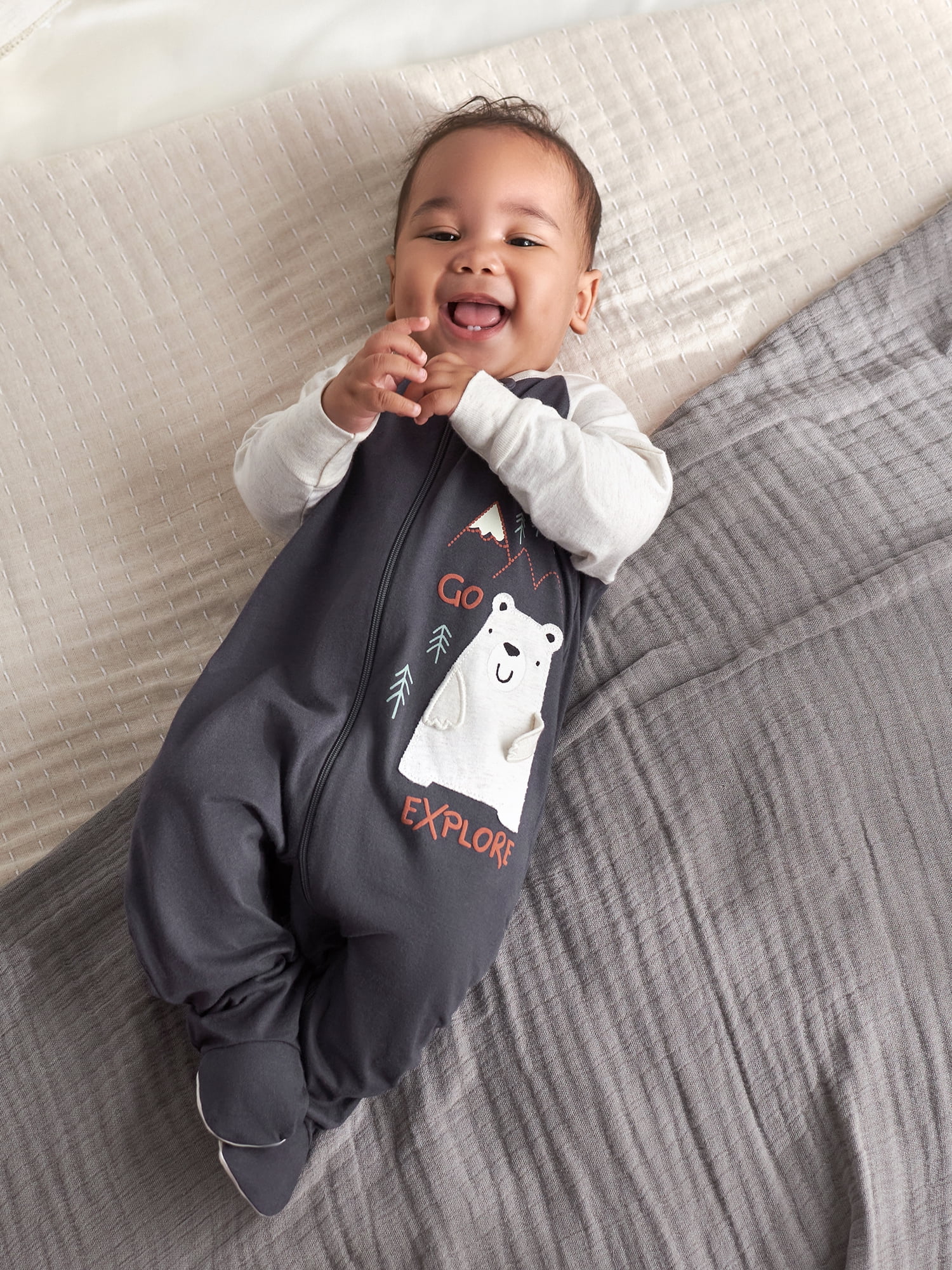 Gerber Baby Boy Sleep 'N Play Footed Pajamas, 2-Pack, Newborn-3/6 Months