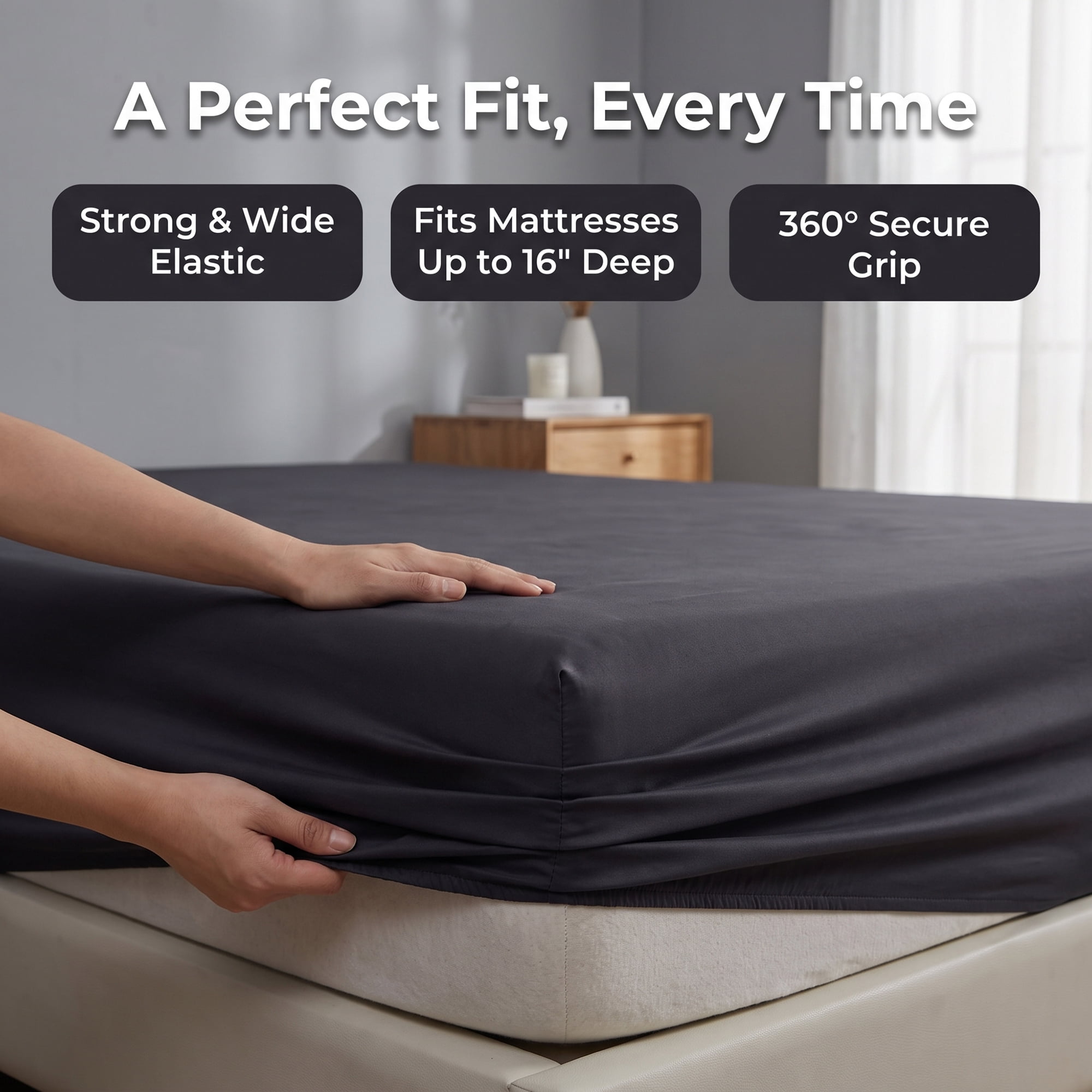 Unique Bargains Microfiber Bed Sheets Cooling for Comfortable Sleep 59.1"x78.7" Grey