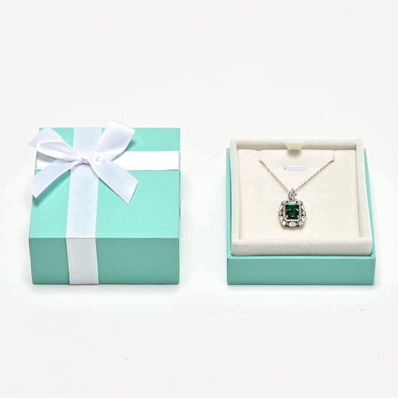 Oirlv Necklace Gift Box Velvet Jewelry Box with Bowknot