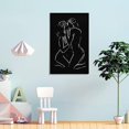 Lesbian Poster Sexy Couple Kissing Art Poster Girls Love Poster Canvas