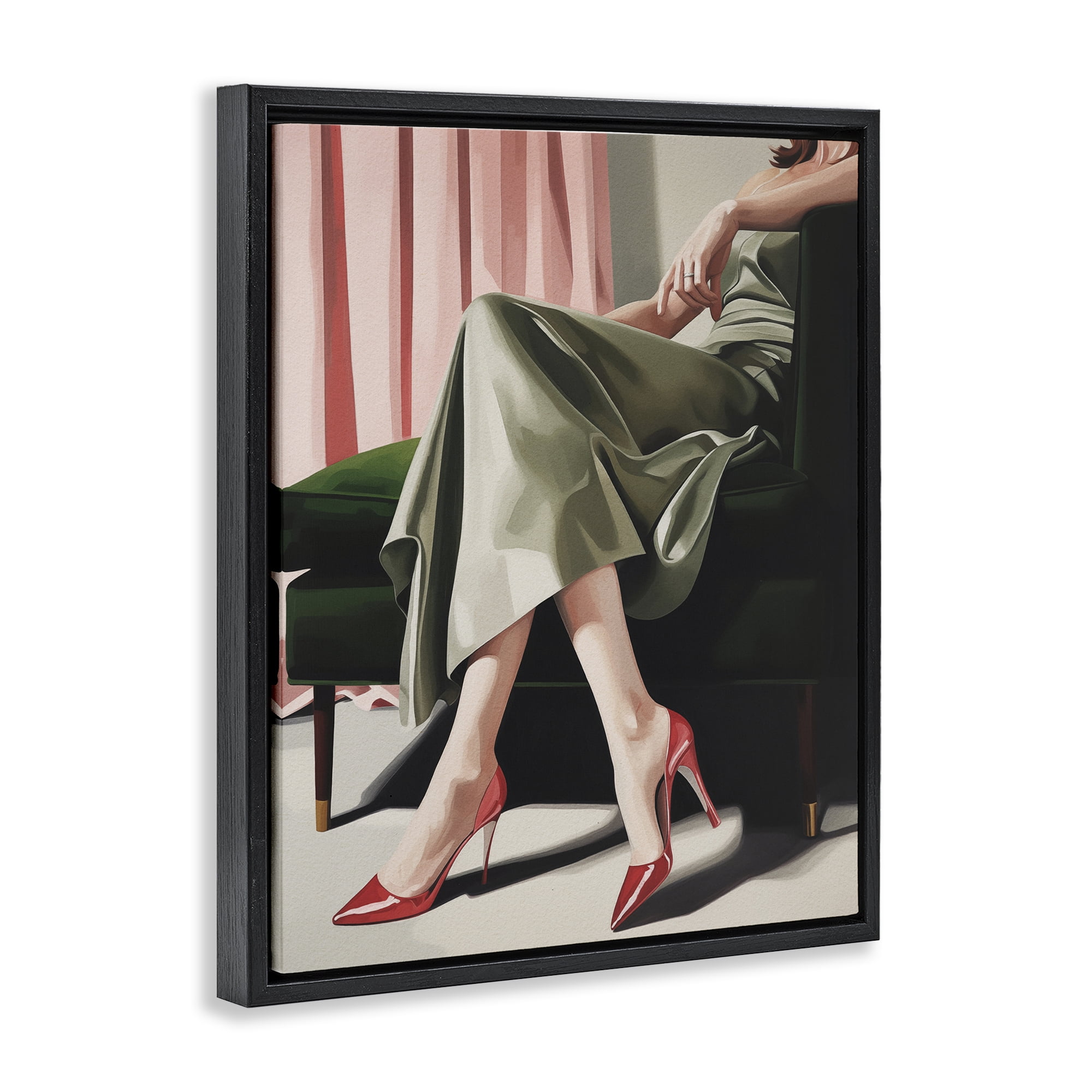 Stupell Industries Waiting For The Guests Black Framed Floater Canvas Wall Art, design by Andreas Magnusson