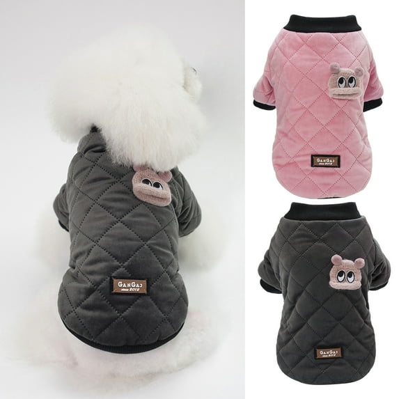 Cheers.US Dog Winter Coat for Small Medium Large Dogs Machine Washable Clothes Puppy Reversible Warm Vest Dog Christmas Suit for Cold Weather