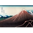 thumbnail image 2 of Hokusai 18x13 White Modern Wood Framed Museum Art Print Titled - Rainstorm Beneath the Summit, 1830, 2 of 4
