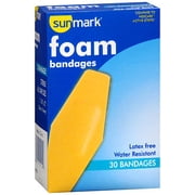 Sunmark Foam Bandages, All One Size, 30 Count
