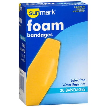 Sunmark Foam Bandages, All One Size, 30 Count