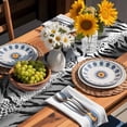 Black And White Leopard Table Runner, Abstract Vintage Animal Prints ...