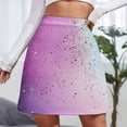 thumbnail image 3 of Glittery Pastel Abstract Art Women's High Waist Skirt Stretchy Casual Mini Skirt, 3 of 8