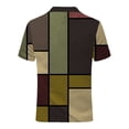thumbnail image 4 of JLFKNG Summer Mens Polo Shirts Short Sleeve Polo Shirts For Men Classic Plaid Printed Casual Slim Fit Shirt Tops Buttons Up Comfy Mens Clothes, 4 of 5
