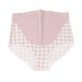 thumbnail image 1 of Xmarks Seamless Maternity Panties Over Bump Mid-Thigh High Waist Pregnancy Support Underwear Pink 2XL, 1 of 10