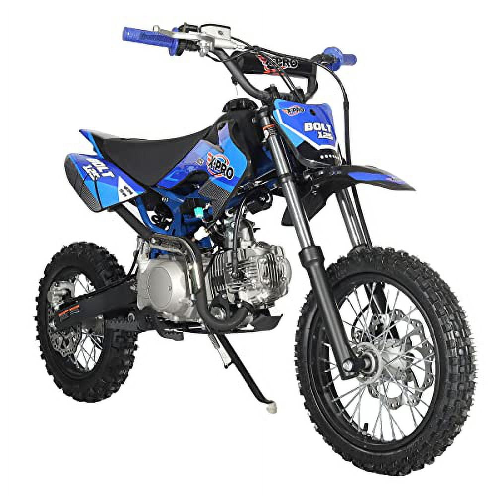 X-Pro Brand New Bolt 125cc Gas Pit Dirt Bike, Automatic Transmission, Electric Start, Big 14"/12" Tires!