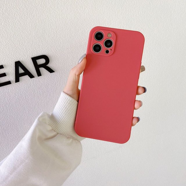 Funda de silicona suave a prueba de golpes para iPhone, carcasa trasera de Color sólido para iPhone 14, 13, 11, 12 Pro Max, XS, X, XR, Mini, 7, 8 Plus, SE 2022