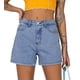 thumbnail image 1 of Pantalones cortos vaqueros Onlypuff de cintura media alta para mujer, color azul, talla M, 1 of 6